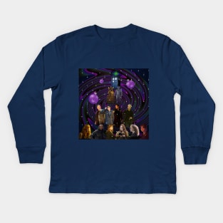 Dr Who Christmas design Kids Long Sleeve T-Shirt